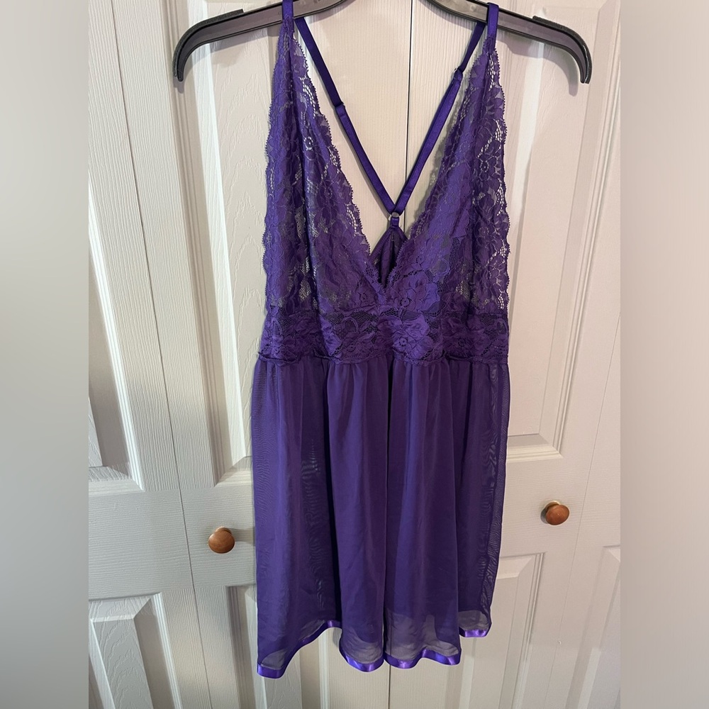 Purple Teddy and boy shorts